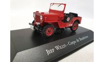 JEEP Willys Corpo de bombeiros, масштабная модель, Altaya, scale43