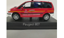 Peugeot 807 Sapiers Pompiers, масштабная модель, Norev, scale43