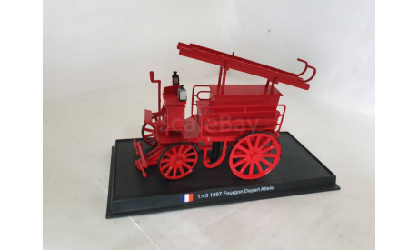 Fourgon Depart Attele France 1897, масштабная модель, Amercom, scale43