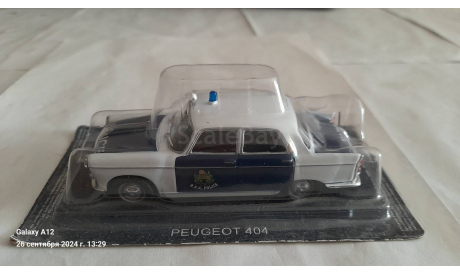 Peugeot 404, журнальная серия Полицейские машины мира (DeAgostini), scale43