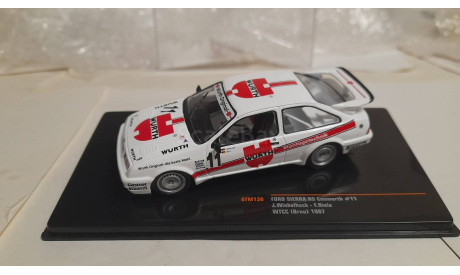 Ford Sierra RS Cosworth №11, бело-красный, масштабная модель, IXO, scale43