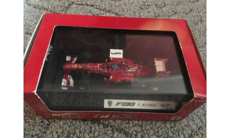 F1 Ferrari f138 Alonso, масштабная модель, Mattel Hot Wheels, 1:43, 1/43