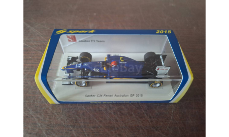 1/43 F1 Spark Sauber C34 Ferrari Nasr 2015, масштабная модель, Minichamps, scale43
