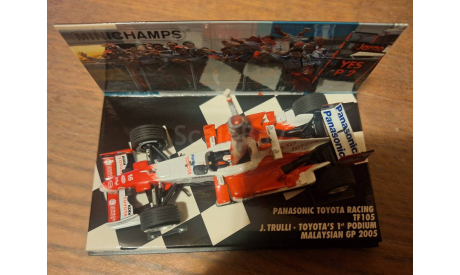 1/43 Minichamps F1 Toyota TF105 Trulli 2005, масштабная модель, scale43