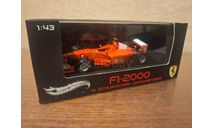 1/43 Ferrari F1 2000 Schumacher World champion Hot wheels elite, масштабная модель, scale43