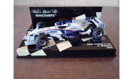 1/43 Minichamps F1 BMW Sauber F1.08 Heidfeld 2008, масштабная модель, scale43