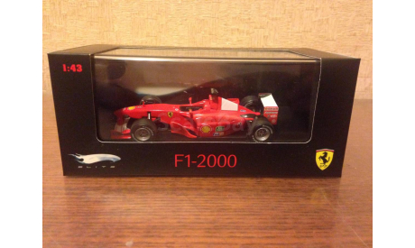 1/43 Ferrari F1 2000 M. Schumacher World champion Hot wheels elite, масштабная модель, 1:43