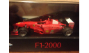 1/43 Ferrari F1 2000 M. Schumacher World champion Hot wheels elite, масштабная модель, 1:43