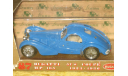 1:43 Bugatti 57 S Coupe HP 165 diecast model Brumm Italy, масштабная модель, scale43