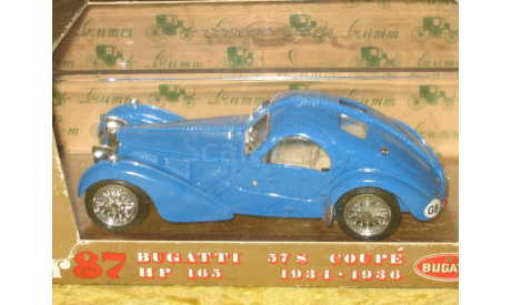 1:43 Bugatti 57 S Coupe HP 165 diecast model Brumm Italy, масштабная модель, scale43