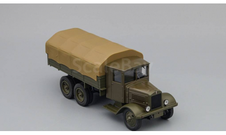 ЯГ-10 бортовой с тентом, оливковый темный, масштабная модель, Наш Автопром, scale43