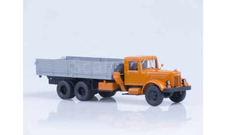ЯАЗ-210 бортовой, оранжевый/серый, масштабная модель, scale43, Автоистория (АИСТ)