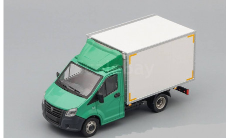 ГАЗель NEXT A21R23 хлебный фургон с обтекателем, зеленый / серый, масштабная модель, scale43