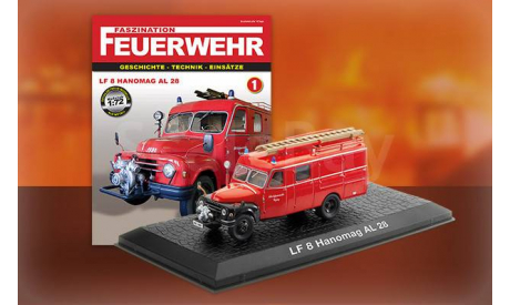 Faszination Feuerwehr 1, LF 8 Hanomag AL 28, журнальная серия масштабных моделей, DeAgostini, scale72