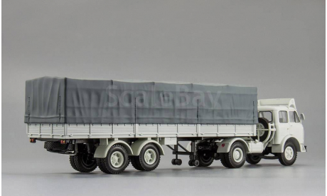 МАЗ 504В с полуприцепом 5205А SovTransavto, белый, масштабная модель, scale43, Наш Автопром