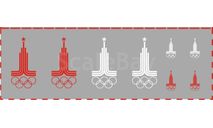 Декаль с олимпийской символикой, тип 1, 65 х 22 мм, фототравление, декали, краски, материалы, Edmon Studio, scale43