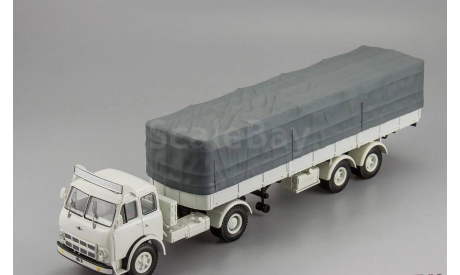 МАЗ 504В с полуприцепом 5205А SovTransavto, белый, масштабная модель, scale43, Наш Автопром