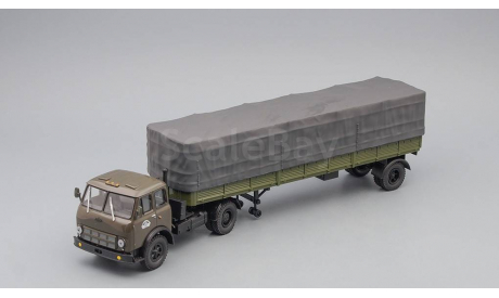 МАЗ 504В с полуприцепом 9380(1/2), хаки, масштабная модель, Наш Автопром, 1:43, 1/43