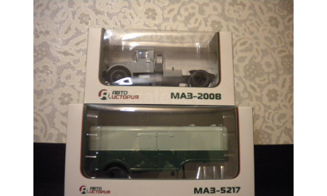 МАЗ-200В с полуприцепом МАЗ-5217, масштабная модель, 1:43, 1/43, Автоистория (АИСТ)
