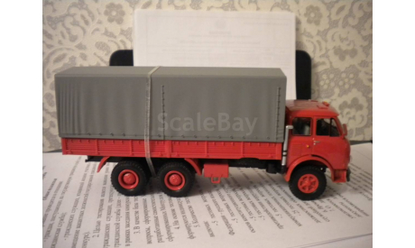 МАЗ 514 с тентом (1974), красный, масштабная модель, Наш Автопром, scale43