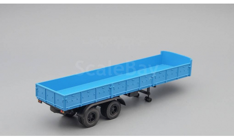 МАЗ 5205 полуприцеп с тентом, синий, масштабная модель, Наш Автопром, scale43