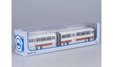 Икарус-180, бело-красный, масштабная модель, 1:43, 1/43, Советский Автобус, Ikarus