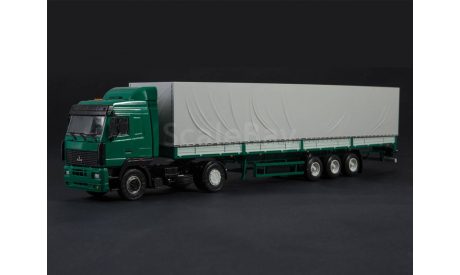 МАЗ-5440 с полуприцепом МАЗ-9758, масштабная модель, 1:43, 1/43, Автоистория (АИСТ)