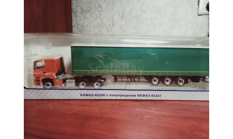 КАМАЗ-65206 с полуприцепом НЕФАЗ-93352, масштабная модель, ПАО КАМАЗ, scale43