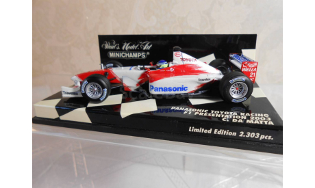 PANASONIC  TOYOTA RACING  F1  PRESENTATION 2003 C.DA  MATTA, масштабная модель, Minichamps, scale43