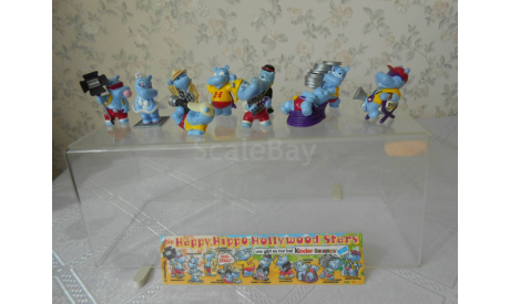 Бегемоты в Голливуде 1997 Die Happy Hippo Hollywoodstar Vintage Kinder Surprise Toys Киндер сюрприз., фигурка, scale0