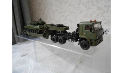 КАМАЗ-65225 с полуприцепом ЧМЗАП-5247Г  SSM 7050 с танком  Т -90 в 1:43