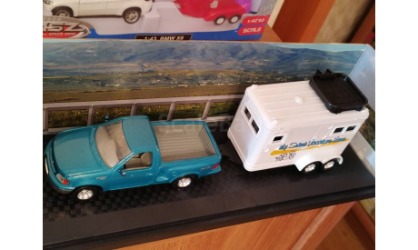 Ford F-150 с трейлером 1:43, масштабная модель, Yat Ming, scale43