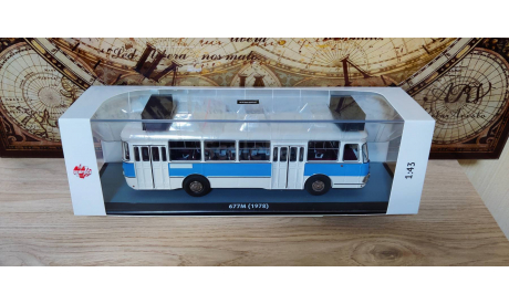 Автобус Лиаз-677Э голубой Демпрайс Demprice, масштабная модель, scale43