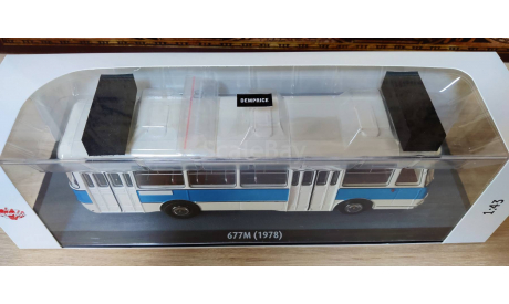 Автобус Лиаз-677Э голубой Демпрайс Demprice, масштабная модель, scale43