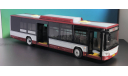 Электробус Фотон (Автобус Foton) серо-бордовый, масштабная модель, Demprice, scale43