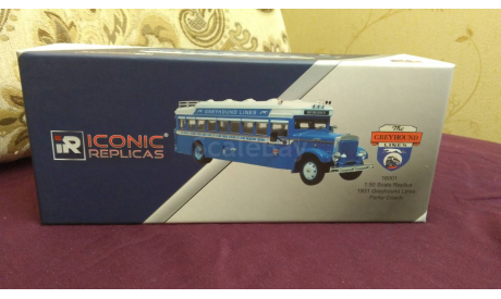 Автобус Mack Greyhound Lines, масштабная модель, Iconic Replicas, scale50