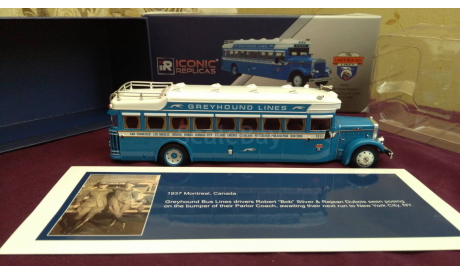 Автобус Mack Greyhound Lines, масштабная модель, Iconic Replicas, scale50