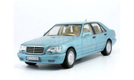 лимузин Мерседес Бенц Mercedes Benz S500 W140 Голубой Norev 1:18 Спецсерия Выпуск прекращен, масштабная модель, 1/18, Mercedes-Benz