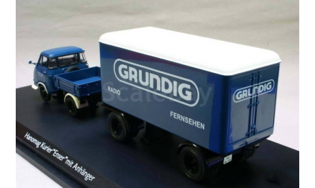 Hanomag Kurier + прицеп 1966 Schuco 1 43, масштабная модель, scale43