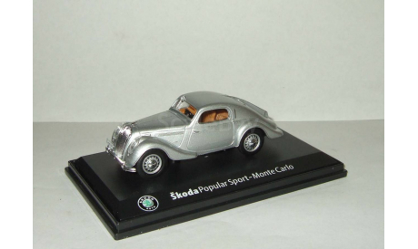 Skoda (Шкода) Popular Sport Monte Carlo 1935 Серебристый Abrex 1:43, масштабная модель, 1/43, Škoda