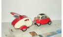 БМВ BMW Isetta 250 + Прицеп 1961 Cararama Hongwell 1:43 Ранний БЕСПЛАТНАЯ доставка, масштабная модель, scale43, Bauer/Cararama/Hongwell