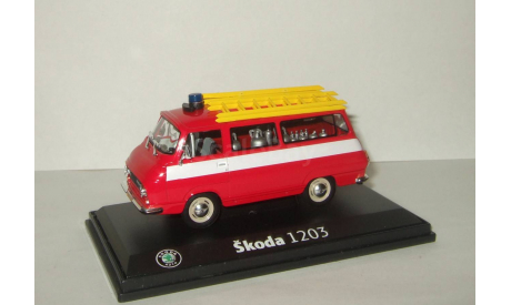 микро автобус Skoda (Шкода) 1203 Пожарная Abrex 1:43, масштабная модель, 1/43