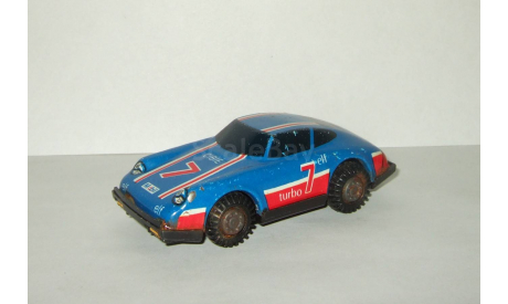 Игрушка автомобиль Порше Porsche 911. Синий цвет. Cделано в СССР. 1980-е гг. 1:40, масштабная модель