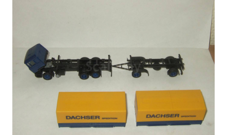 Ман MAN F 90 + прицеп Dachser Herpa 1:87, масштабная модель, 1/87