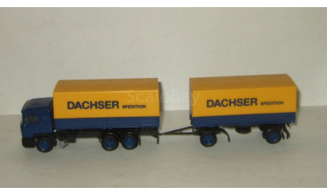 Ман MAN F 90 + прицеп Dachser Herpa 1:87, масштабная модель, 1/87
