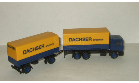 Ман MAN F 90 + прицеп Dachser Herpa 1:87, масштабная модель, 1/87