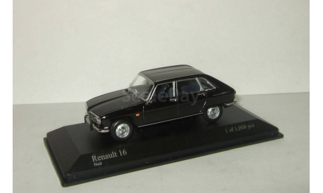 первый хэтчбек в истории - Рено Renault 16 1965 Черный Minichamps 1:43 400113105, масштабная модель, 1/43