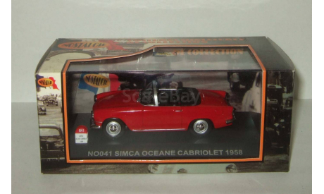 Симка Simca Oceane Cabriolet 1958 IXO Nostalgie 1:43 № 041, масштабная модель, scale43