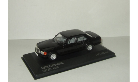 Мерседес Бенц Mercedes Benz 500 SE 1979 W126 Черная Whitebox 1:43, масштабная модель, 1/43, Mercedes-Benz