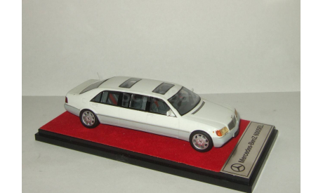 лимузин Мерседес Бенц Mercedes Benz S 600 L Pullman 1997 W140 Белый Paudi Models 1:43, масштабная модель, scale43, Mercedes-Benz